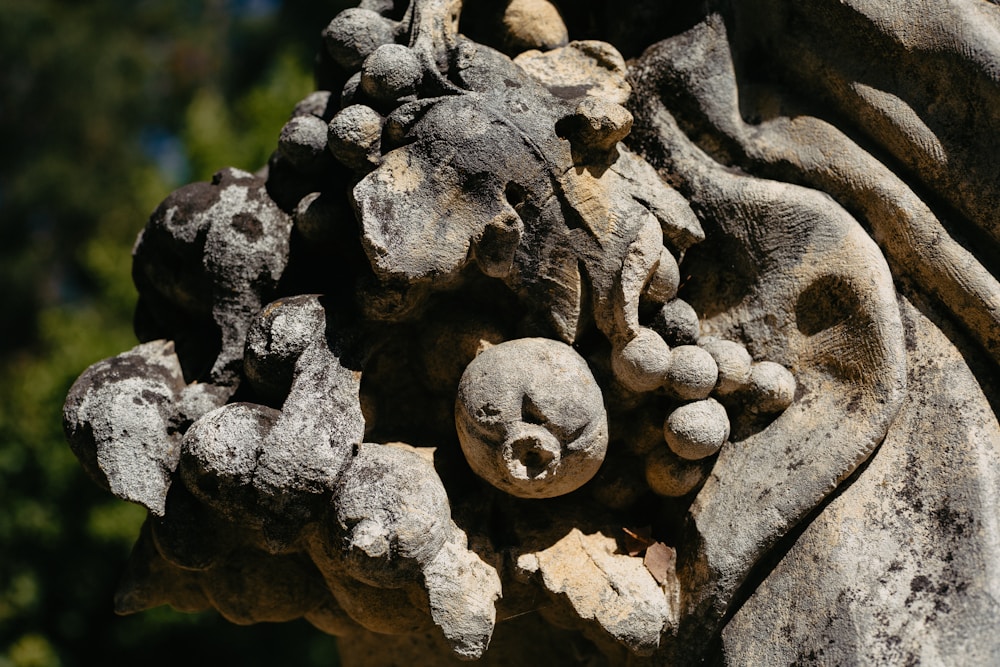 Decorative carved stone detail